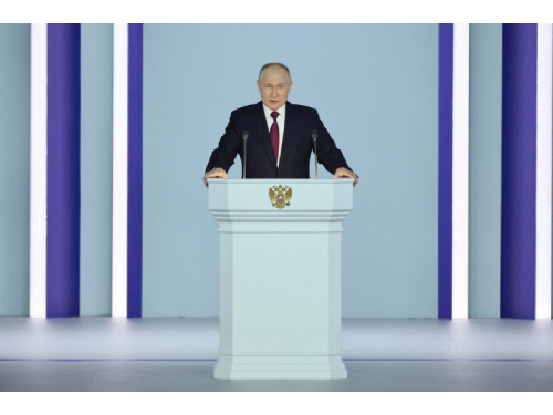 V. Putinas perskaitė antivakarietišką metinį pranešimą, JAV jo pareiškimus vadina absurdu